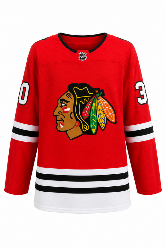 Spencer Knight Autographed Chicago Blackhawks Fanatics Home Premium Jersey
