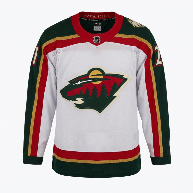 Load image into Gallery viewer, Matt Boldy Autographed Minnesota Wild 25th Anniversary Premium Jersey
