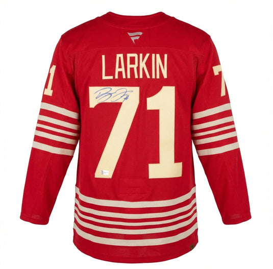 Dylan Larkin Autographed Detroit Red Wings Centennial Fanatics Premium Jersey