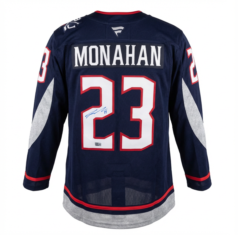 Load image into Gallery viewer, Sean Monahan Autographed Columbus Blue Jackets 2025 Stadium Series Fanatics Premium Jersey
