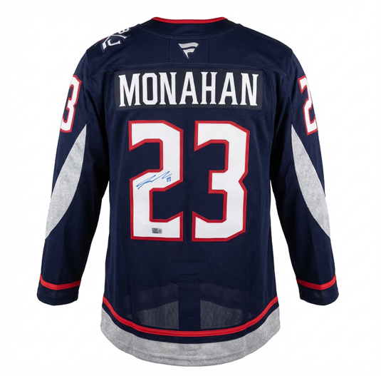 Sean Monahan Autographed Columbus Blue Jackets 2025 Stadium Series Fanatics Premium Jersey