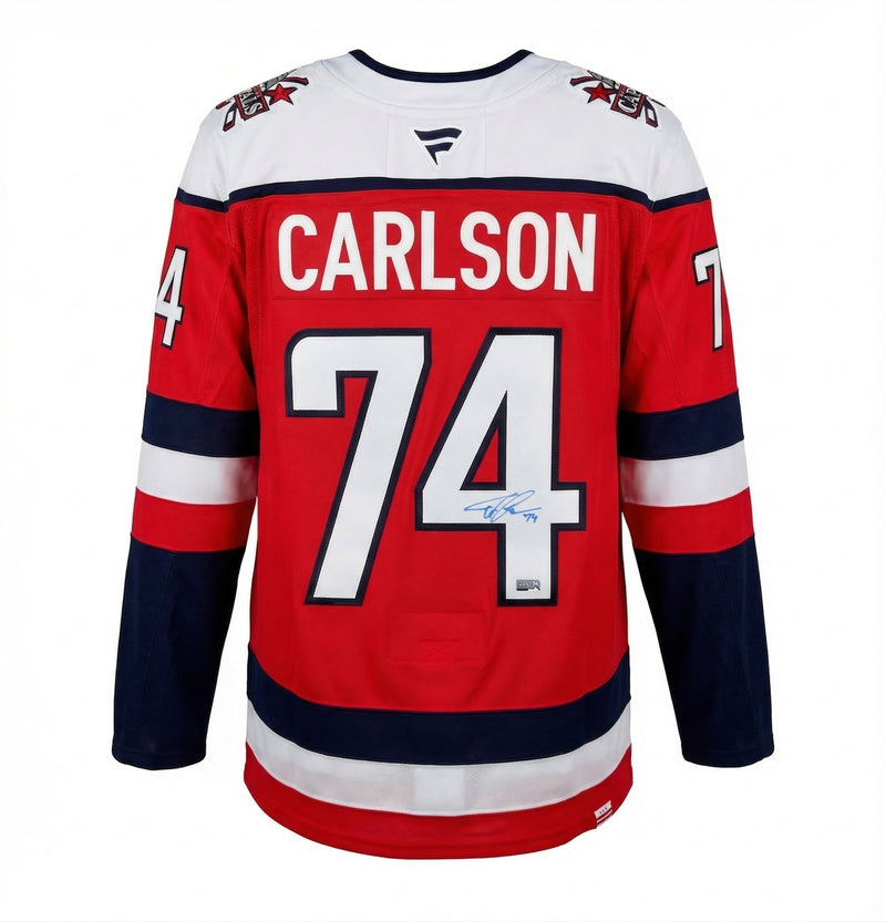 Load image into Gallery viewer, John Carlson Autographed Washington Capitals ALT Fanatics Premium Jersey
