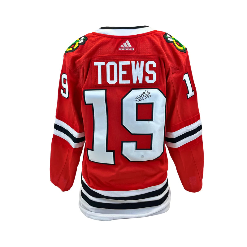 Load image into Gallery viewer, Jonathan Toews Signed Chicago Blackhawks Red Adidas Authentic Jersey
